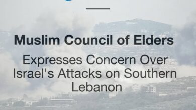 Muslim Council of Elders Expresses Concern Over Israel's Attacks on Southern Lebanon